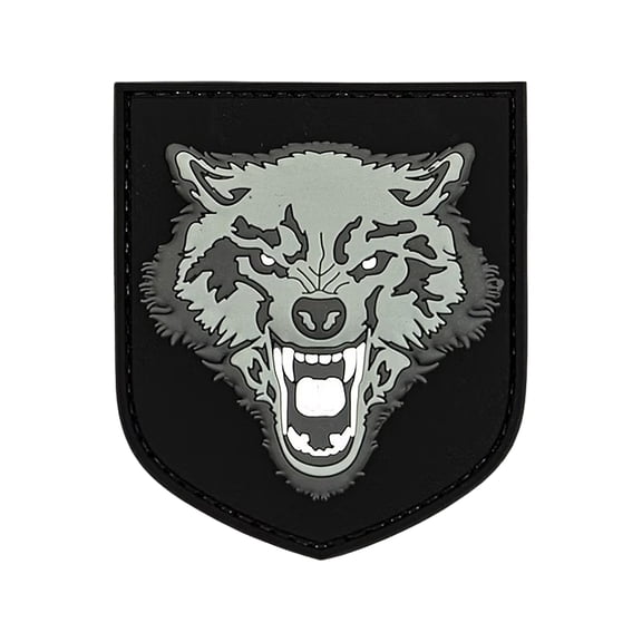Merica Life 3D Wolf PVC Morale Patch Gray