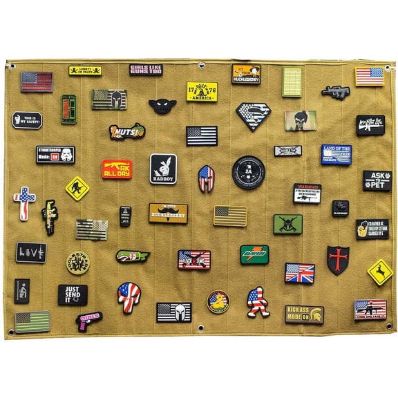 Merica Life Morale Patch Collector Panel, Coyote, 27.5 x 39.3in