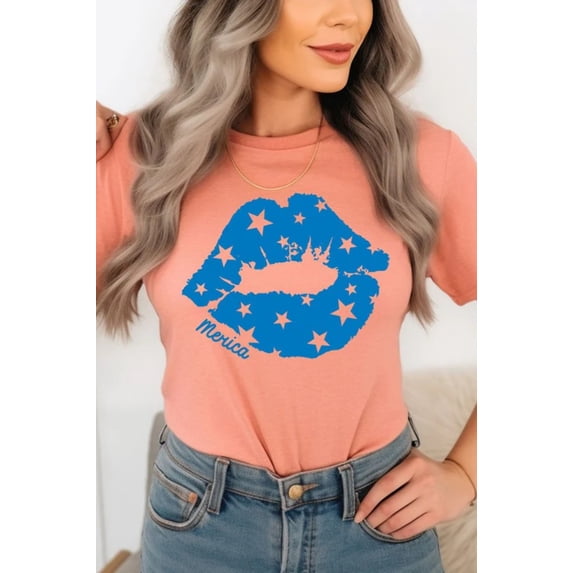Merica Lips Graphic T Shirts
