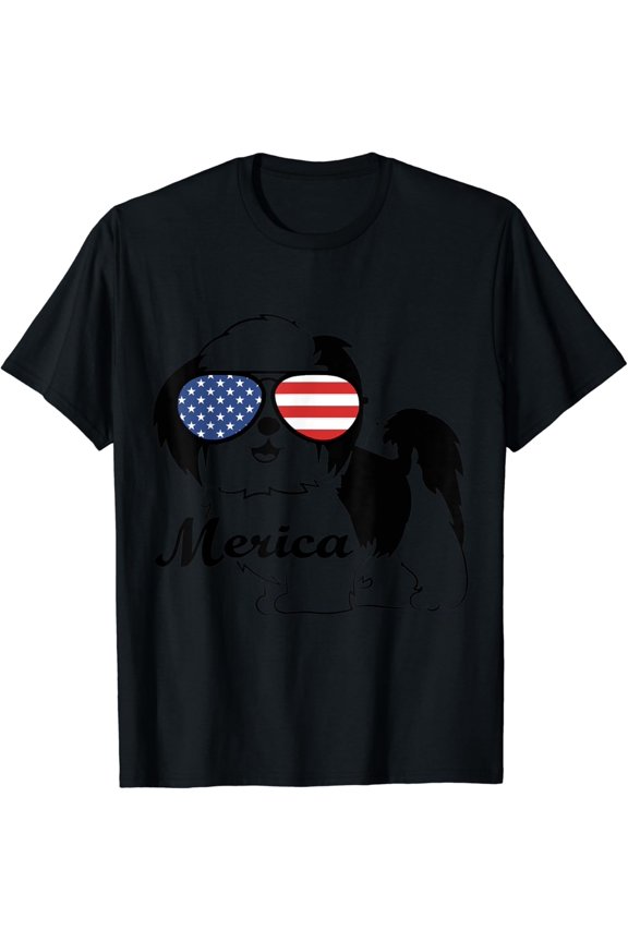 Merica Memorial Day Shih Tzu T-Shirt Unisex S-5XL Hot Trending Shirt, Vintage Birthday Gift