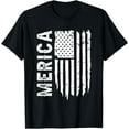 thumbnail image 1 of Merica 'Merica 4th Of July Independence Day American Flag T-Shirt, 1 of 3