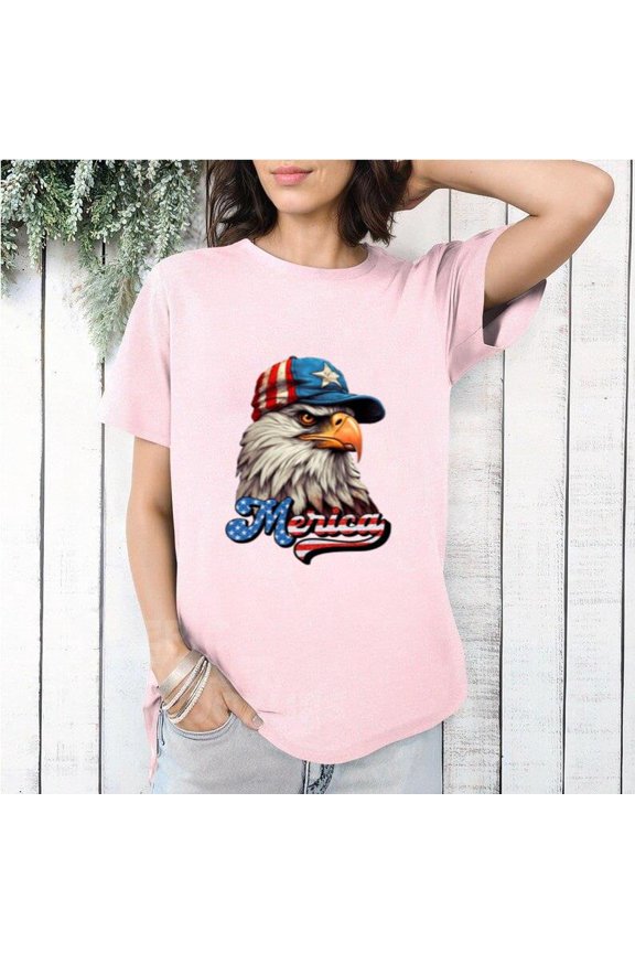 Merica Patriotic USA Eagle 4th Of July Bird Symbol Free T-Shirt, for men & women, up to size 5XL