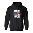 thumbnail image 1 of Merica Rocks Sarcastic Humor Novelty Funny Men's Hoodies, 1 of 2
