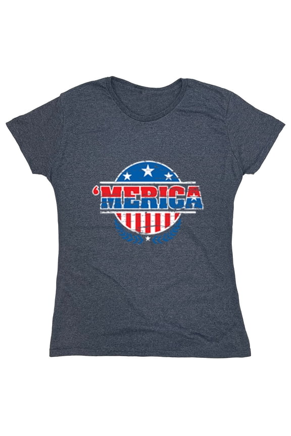 Merica Sarcastic Adult Humor Political Sarcastic Humor Novelty Funny Women's Casual Tees
