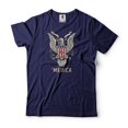 thumbnail image 1 of Merica Shirt American Eagle Shirt Patriotic Gift Freedom Eagle Tee American Gifts 4th Of July Shirt (XX-Large Navy Blue), 1 of 6