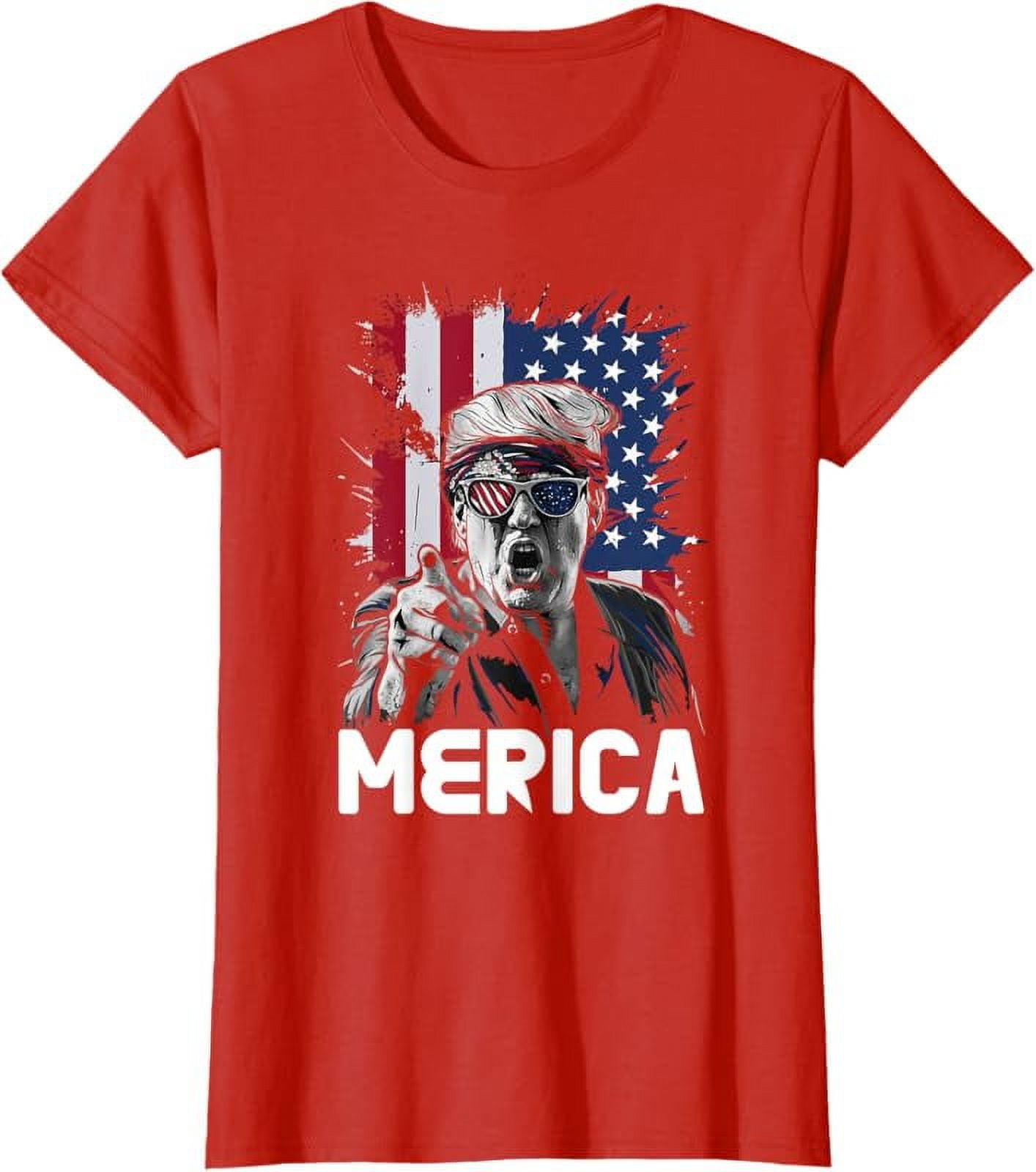 Merica Trump 45 47 Trump 2024 American US Donald Trump 2024 Tshirt
