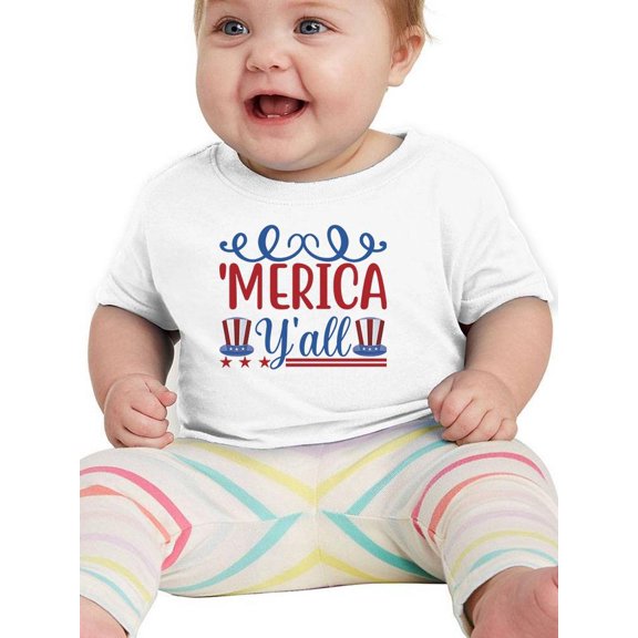 Merica Y'all T-Shirt Infant -Image by Shutterstock, 6 Months