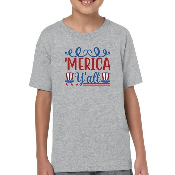 Merica Y'all T-Shirt Juniors -Image by Shutterstock,  Large