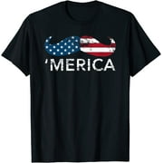 Merica mustache Patriotic Memorial Day tee shirt