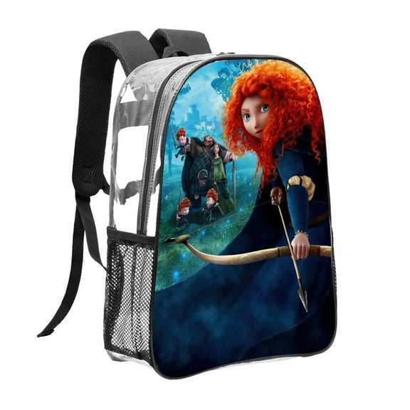 Merida Brave Pattern Transparent Backpack Lightweight And fashionable Showcasing Personality And Leading The Trend