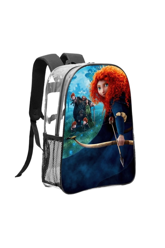 Merida Brave Pattern Transparent Backpack Lightweight And fashionable Showcasing Personality And Leading The Trend
