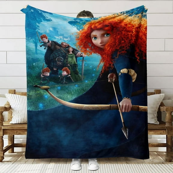 Merida Brave Throw Blanket Gifts for Fans Lover Girls Boys Women Present Hoodie Him Bed 60"x80"