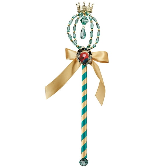 Child's Girls Disney Princess Merida Brave Blue And Gold Wand Costume Accessory