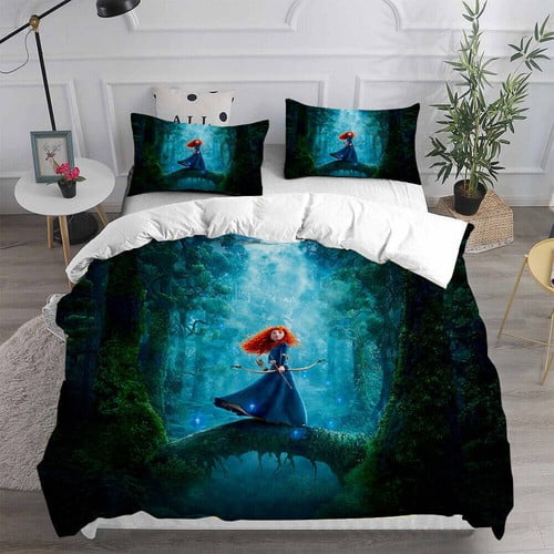 Merida Duvet Cover Comforter Cotton Bedding with Zipper Closure,1 Merida Duvet Cover with 2 Pillowcases