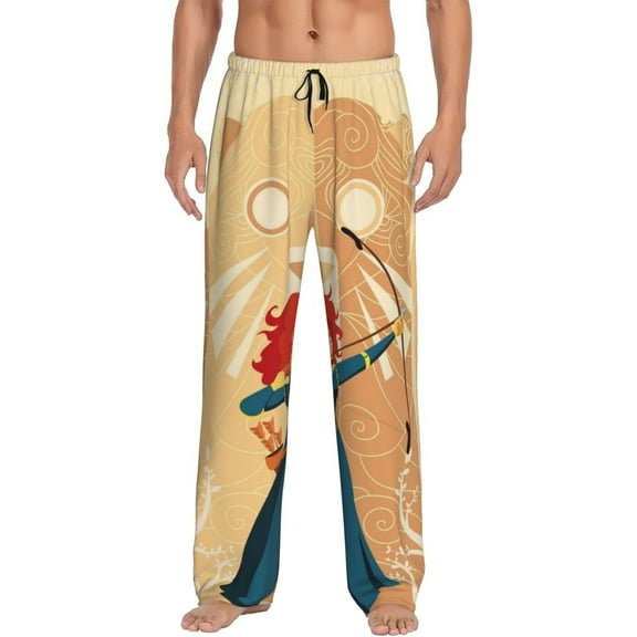 Merida Men's Pajama Pant Soft Comfy Lounge Pj Bottoms Loose Elastic Waistband Adult Sleep Pants with Pockets Drawstring
