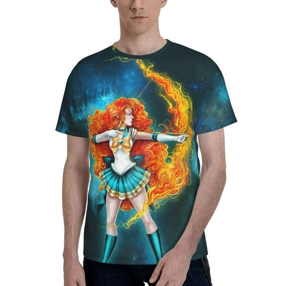 Merida Men's T Shirts Cartoon Graphic Short Sleeve Tees Novelty Casual Unisex Adults Tee Shirt Tops