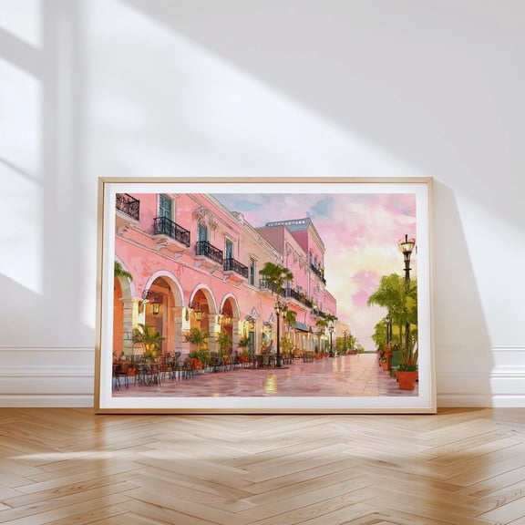 Merida Mexico City Travel Wall Art Home Decor