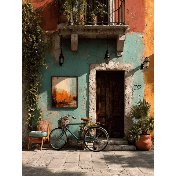 Merida Mexico Travel Canvas Mexican Folk Art Gift Home Bedroom Living Room Wall Decor Art