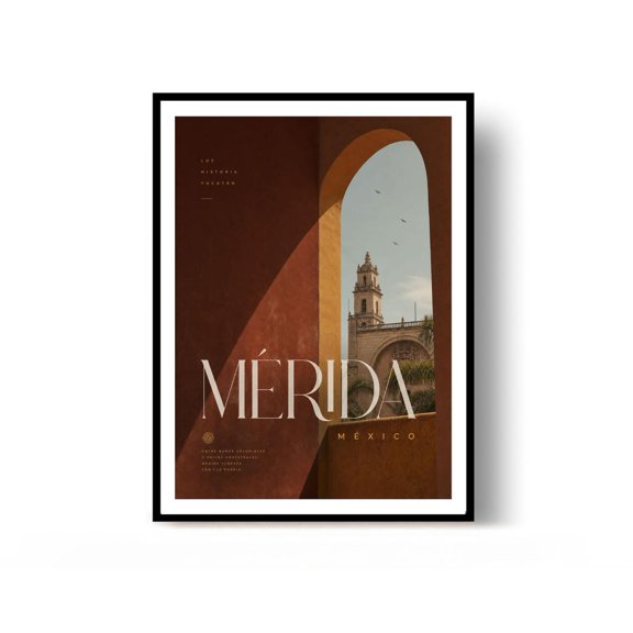 Merida Travel Poster Print Mexico Poster Wall Decor
