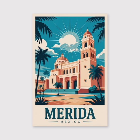 Merida Travel Print Canvas Wall Art, Merida Wall Hanging Home Decoration Merida Canvas Art, Wall Art Print Canvas Art, Merida Print Canvas Merida Wall hanging-1WN1776