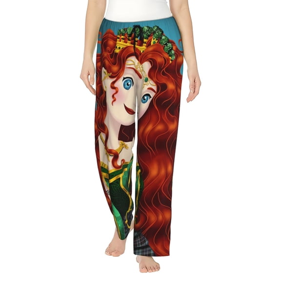 Merida Women's Pajama Pants Comfy Casual Loose Sleep Bottoms Pants Drawstring Wide Leg Long Lounge Pants