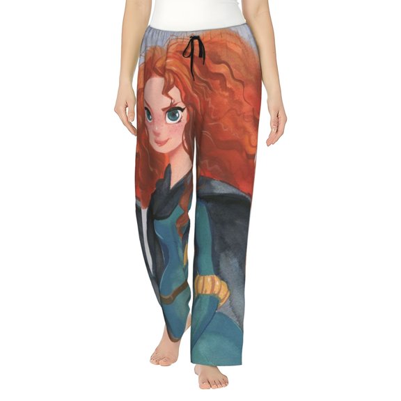 Merida Women's Pajama Pants Comfy Casual Loose Sleep Bottoms Pants Drawstring Wide Leg Long Lounge Pants