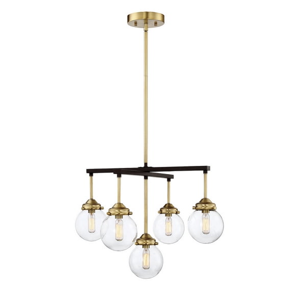 Trade Winds Chandelier in Oil Rubbed Bronze with Brass Accents