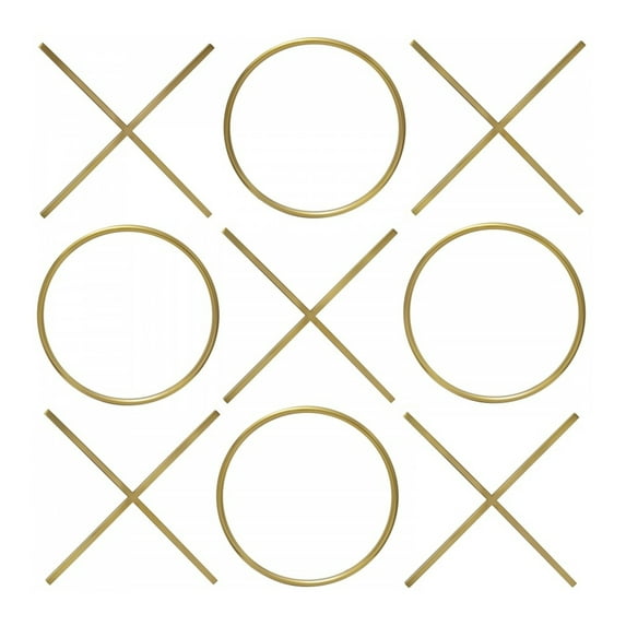 Meridian Furniture 432 XOXO Collection Stainless Steel Wall Decor, Gold