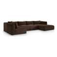 thumbnail image 1 of Meridian Furniture 5-Piece Brown Corduroy Performance Fabric Modular Sectional, 1 of 13