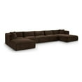thumbnail image 1 of Meridian Furniture 6-Piece Brown Corduroy Performance Fabric Modular Sectional, 1 of 14