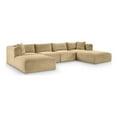 thumbnail image 1 of Meridian Furniture 6-Piece Camel Corduroy Performance Fabric Modular Sectional, 1 of 13