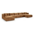 thumbnail image 1 of Meridian Furniture 6-Piece Saddle Corduroy Performance Fabric Modular Sectional, 1 of 14