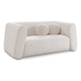 thumbnail image 1 of Meridian Furniture Abbington Contemporary Boucle Fabric Loveseat in Cream, 1 of 19
