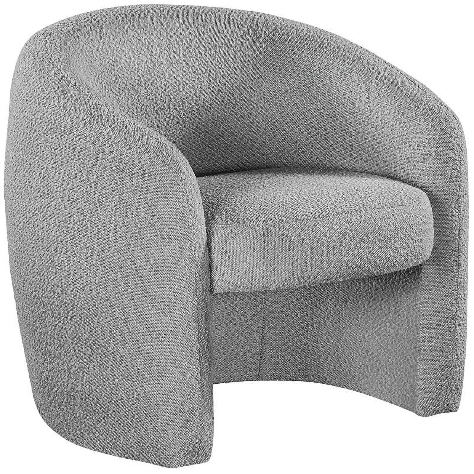 Meridian Furniture Acadia Grey Boucle Fabric Accent Chair - Walmart.com