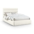 thumbnail image 1 of Meridian Furniture Adam Cream Chenille Fabric Queen Bed, 1 of 9