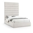 thumbnail image 1 of Meridian Furniture Adam Cream Linen Textured Fabric Queen Bed, 1 of 9