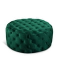 thumbnail image 1 of Meridian Furniture Addison Button Tufted Green Velvet Ottoman and Bench, 1 of 4