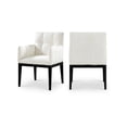 thumbnail image 1 of Meridian Furniture Adrian Cream Vegan Leather Dining Arm Chair, Set of 2, 1 of 9