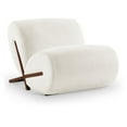 thumbnail image 1 of Meridian Furniture Akira Cream Upholstered Accent Chair, 1 of 9
