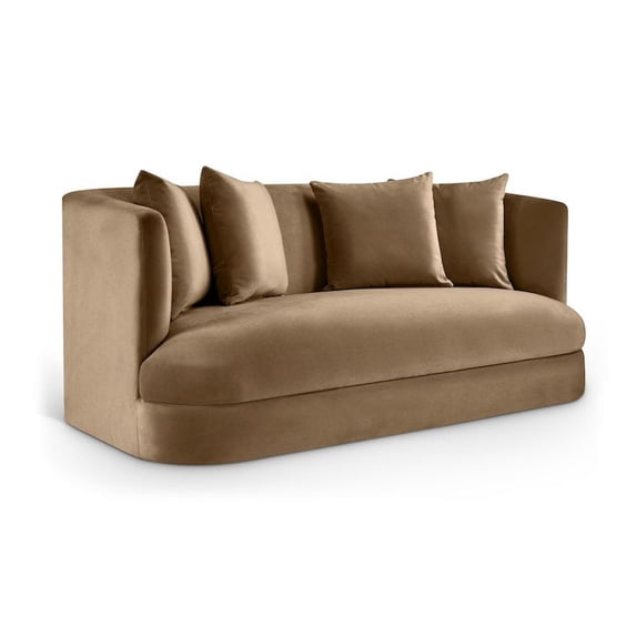 Meridian Furniture Alder Beige Velvet Loveseat