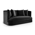 thumbnail image 1 of Meridian Furniture Alder Black Velvet Loveseat, 1 of 16
