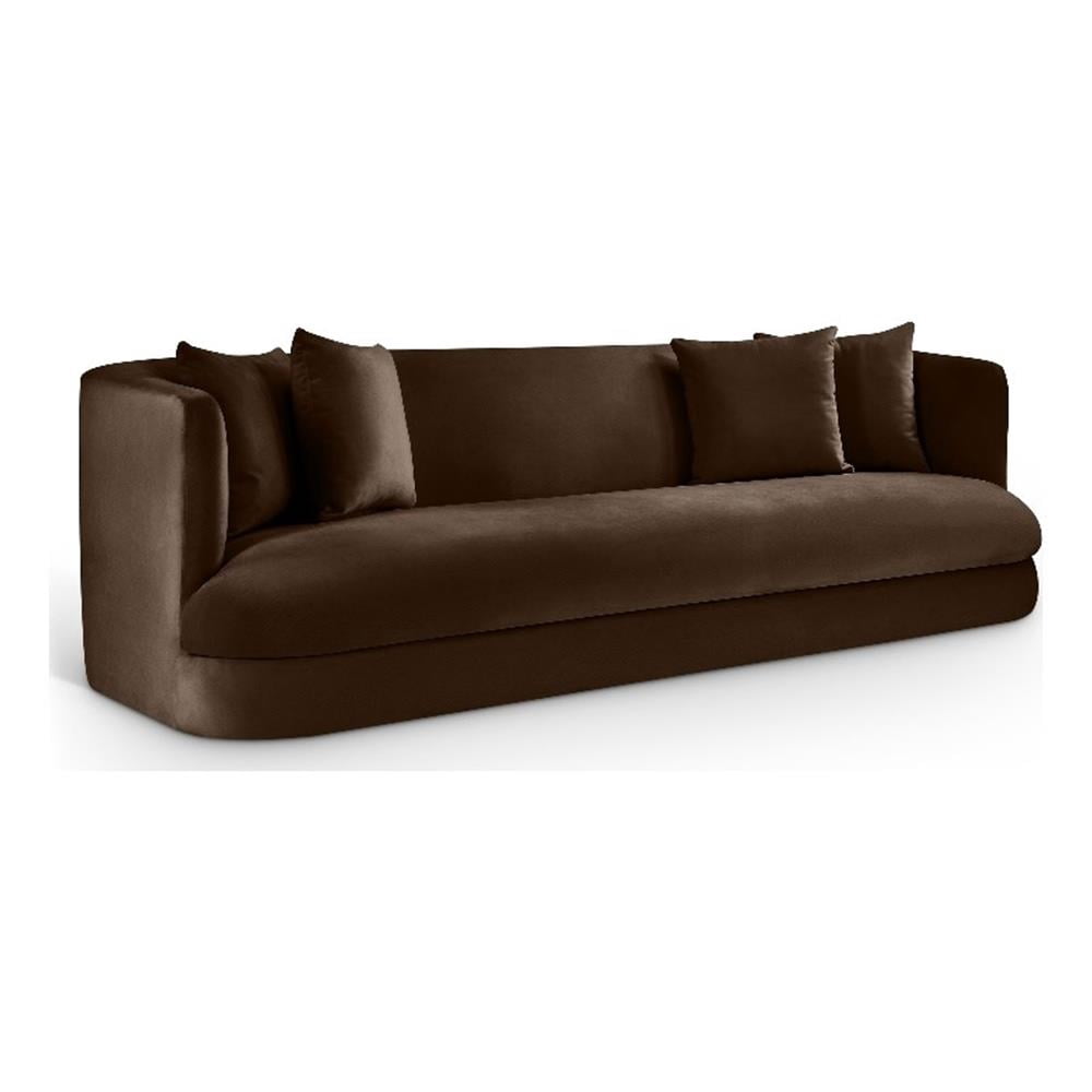 Meridian Furniture Alder Brown Velvet Sofa