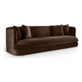 thumbnail image 1 of Meridian Furniture Alder Brown Velvet Sofa, 1 of 17