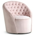 thumbnail image 1 of Meridian Furniture Alessio Pink Velvet Swivel Accent Chair, 1 of 6