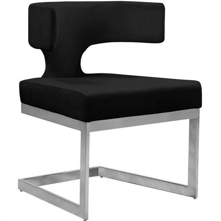 Meridian Furniture Alexandra Velvet Dining Chair - Chrome Meridian Furniture Alexandra Velvet Dining Chair - Chrome