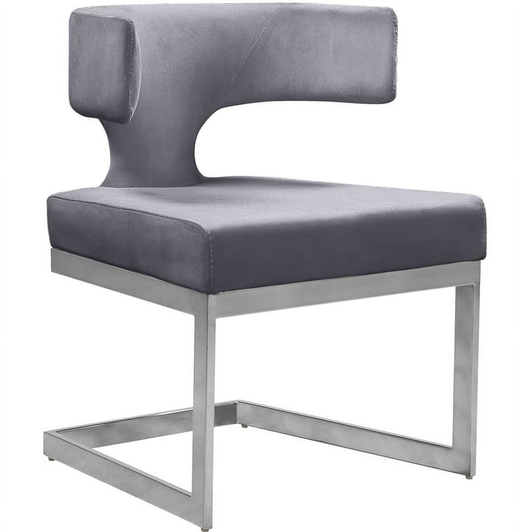 Meridian Furniture Alexandra Velvet Dining Chair - Chrome