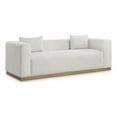 thumbnail image 1 of Meridian Furniture Alfie Cream Linen Textured Fabic Sofa, 1 of 40