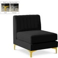thumbnail image 1 of Meridian Furniture Alina Black Velvet Armless Chair, 1 of 17