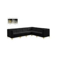 thumbnail image 1 of Meridian Furniture Alina Black Velvet Modular Sectional, 1 of 19