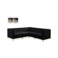 thumbnail image 1 of Meridian Furniture Alina Black Velvet Modular Sectional, 1 of 17